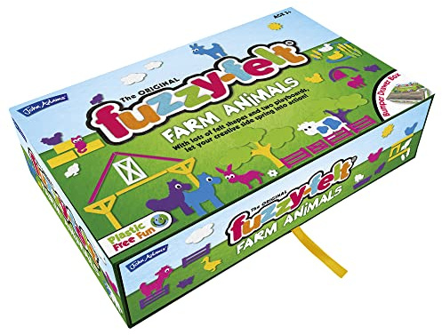 John Adams | The Original Fuzzy-Felt: Farm Animals - Let your creative side spring into action | Preschool toy| Ages 3+