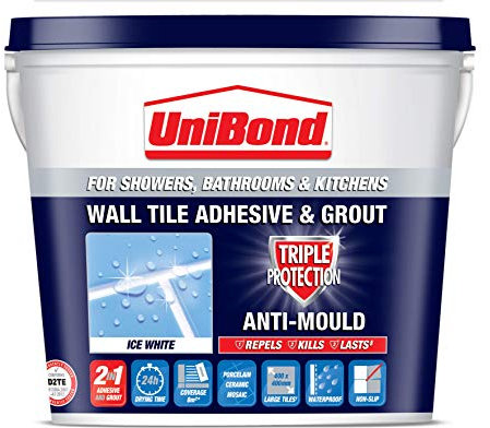 UniBond 1616625 Triple Protect Wall Tile Adhesive and Grout - White