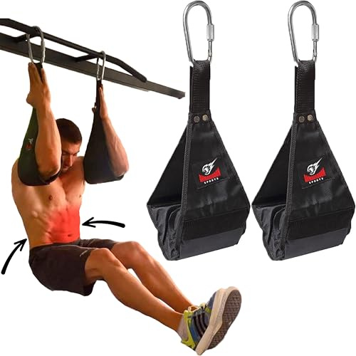 Cinghie per Addominali - Abs Straps - Cinghie Per Esercizi Addominali - Abdominal Slings per Barra Trazioni - Fitness Sollevamento Gambe - Allenamento del Forza - Braccia Supporto