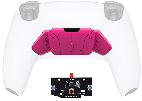 eXtremeRate Palettes pour ps5 Manette Rise& RISE4 Remap Kit Boutons Arrière K1 K2 K3 K4 avec PCB Carte Remplacement,Câbles et Manette Non Inclus-Rose Clair,Pas Un Remap Kit Complet