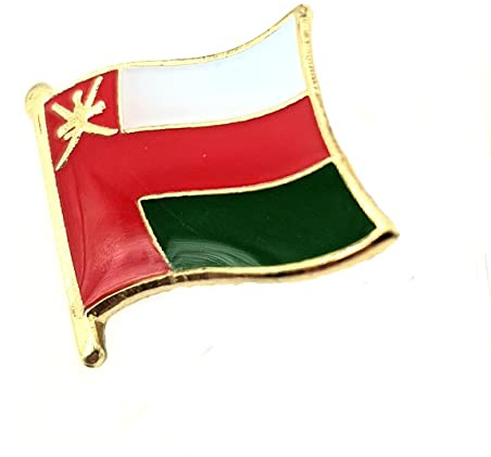 Oman metall emalj landsflagga pin emblem, Metall