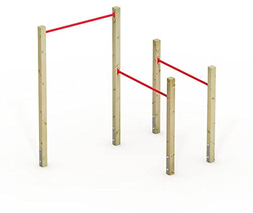 Wickey Fitnessgerät - Fit Base 505 - Outdoor Fitnessstudio, Gym für Zuhause, Klettern und Sport für Jugendliche und Erwachsene im Garten mit Klimmzugstange