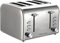 Hamilton Beach Toaster, 4 Slice, Rise, 1600W, Brushed & Polished, Stainless Steel, 6 Variable Browning Levels, Removable Crumb Tray, Defrost, Cancel & Reheat Settings, Silver - HB5729