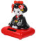 FELTECHELECTR Adorno Solar para Coche Muñeca Kimono con Cabeza Sacudidora Y Diseño De Caricatura Decoración Y Creativa para Escritorio Y Automóvil Figura De Pequeña Y Linda