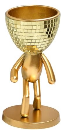 Arrovarp Disco-Vase, Disco-Pflanzenhalter - Abstrakter Figurenpflanzer | Sukkulenten-Blumentöpfe, Walking Man-Statue, Disco-Kaktus, Sukkulenten-Pflanztopf, Desktop-Garten-Blumentopf