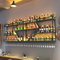 Moderne Metall Wand Montiert Weinregal,Bar Einheit Schwebende Regale,Bar Regal Wand,Rotweinregal Weinflaschenhalter Glasregal Eisen Display Ständer Weinhalter Mit Regalen, Für Zuhause, Restaurant ( Co