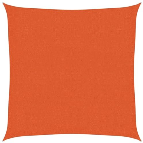 vidaXL Sonnensegel Sonnenschutz Windschutz Sonnendach UV Schutz Sonnenschutzsegel Schattenspender Garten Terrasse Balkon 160g/m² Orange 3x3m HDPE
