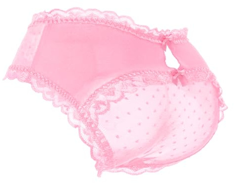 LittleForBig unisex hipster spets trosor fräcka sissy trosor mesh shaping tucking gaff brev för crossdresser transgender, ROSA, L