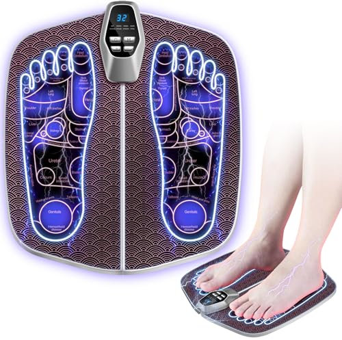 LOZLTX Neue Technik-Intelligente Impuls EMS-Fußmassagegerät【Mikrostrom-Nano-Penetration TENS/EMS-Dualmodus】Fußmassagegerät【Null-Verzögerungsreaktion-TÜV Rheinland-zertifiziert】Durchblutungsstimulator