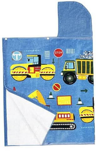 Ratpzou Toalla con Capucha Niños - Diseño de Vehículos Poncho Infantil,Manta Suave para Baño Natación Viaje Niña Niño 127x76 cm