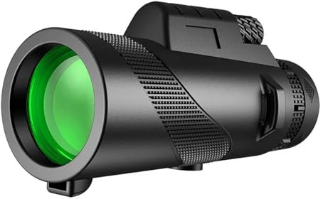 Tubkikare 80X100 Hd Monocular Telescope 8000M Long Range Zoom Bak4 Prism Telescope Med/utan Stativ Telefonklämma Jakt Utomhuscamping Kraftfullt Okular Och FöRstoringsglas(BlackA Standard)