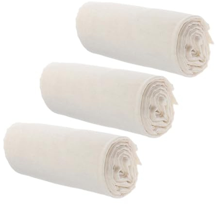 Generico Set 3 Pezzi Teli per Formaggio in Cotone Non Sbiancato 100X90 CM Panno Filtrante Riutilizzabile per Tofu Yogurt e Succhi Tessuto Resistente per Cucina e Produzione Formaggi
