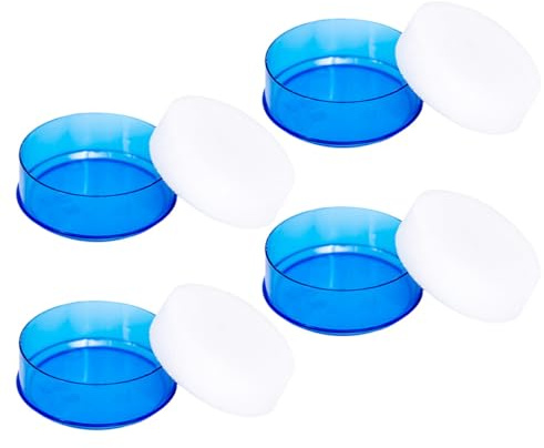 Ciieeo Umidificatore per Dita e Spugna da Scrivania 4 Pezzi per Contare Contanti in Ufficio Tazza Rotonda in Plastica per Gestione Banconote