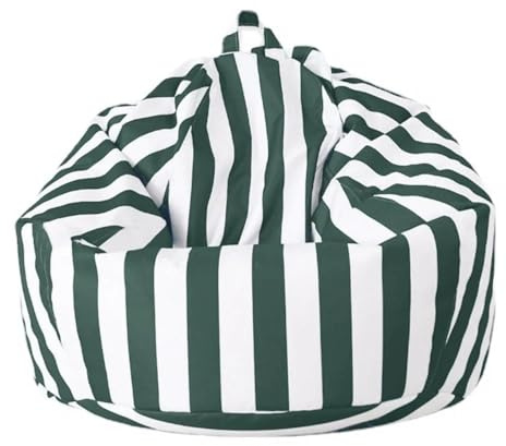 JHSDHYD Copertura Per Poltrona A Sacco Fodera for pouf da esterno senza imbottitura interna(Dark green,D70cm-cover-kids)