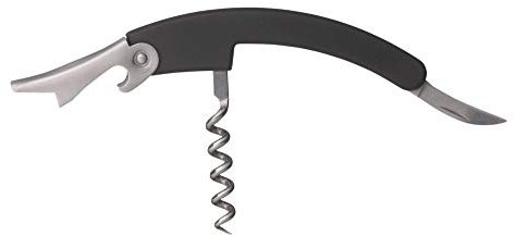 BarCraft Waiters Friend Corkscrew Wine Opener, Black, 11 x 3 x 1.5 cm