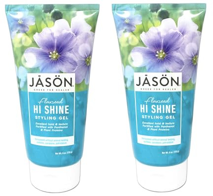 JASON Flaxseed Hi-Shine Styling Gel, 6 Ounce Tubes (Pack of 2)