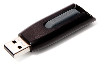 VERBATIM Store 'n' Go V3 USB-Stick I USB-3.2 Gen1 I 128 GB I Speicherstick mit Schiebemechanismus I USB-3 mit SuperSpeed-Schnittstelle I externer Speicher für Laptop Notebook & Co I schwarz