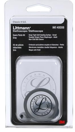 3M Littmann 40006 Classic II, Kit de piezas de repuesto para fonendoscopios, color Gris