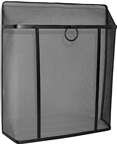 Crannog Pare-feu robuste, Grille Cheminée pour feu ouvert, brûleur à bûches. Protection anti-étincelles sécurisée contre les incendies