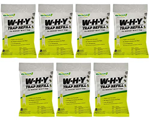 RESCUE! Non-Toxic Wasp, Hornet, Yellowjacket Trap (WHY Trap) Attractant Refill - 2 Week Refill - 7 Pack