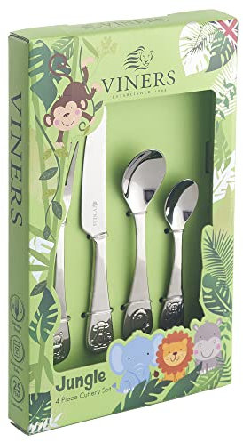 Oneida Viners Jungle Couverts enfants Coffret cadeau 4 pièces