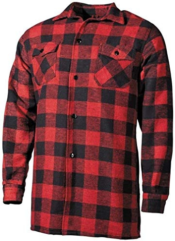 Mil-Tec Mixte Bûcheron Blouse, Rouge, M EU