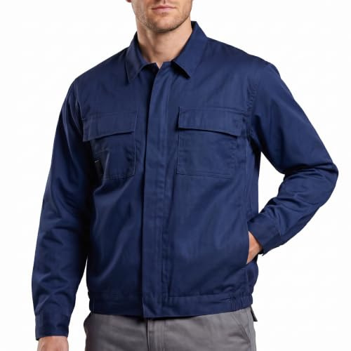 Stenso Giacca da lavoro da uomo Pluton - Giacca da uomo in vita con tasche multifunzionali - Giacca da lavoro - Blu Scuro M
