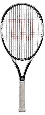 WILSON Tennisschläger, Federer Team 105, Unisex, Anfänger und Freizeitspieler, Griffstärke L3, Weiß/Schwarz, WRT30730U3