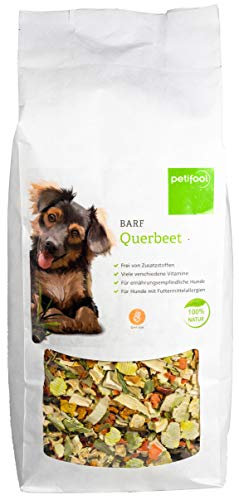 petifool Barf Querbeet für Hunde 1kg - Gemüseflocken als Barf Ergänzungsfutter - Naturprodukt ohne künstliche Zusätze - glutenfreies & getreidefreies Hundefutter - Barf Zuatz - Barfen für Hunde