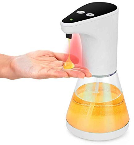 MRWJ Dispensador de desinfectante, dispensador de jabón automático, dispensadores de loción con Sensor táctil para dispensadores de jabón de encimera de baño de Cocina Champú desinfectante 500ml