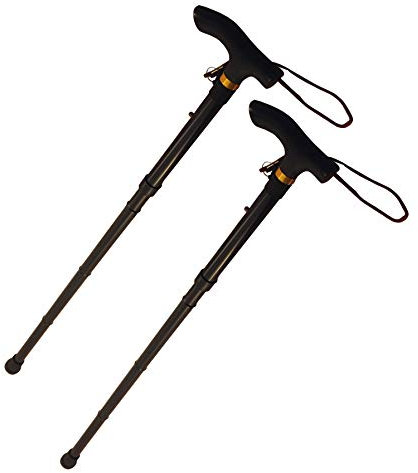 2x Iloda® Spazierstock, Krückstock, Gehstock, Flanierstock, Gehhilfe, faltbar und verstellbar von ca. 92,5 bis 82,5cm