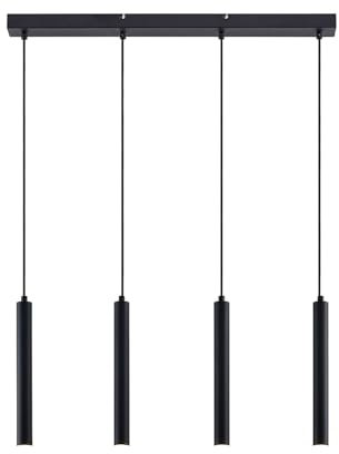 Arcchio LED Esstisch Pendelleuchte, Hängeleuchte schwarz 4-flammig Hängelampe Esszimmer Wohnzimmer Küche Pendellampe Küchenlampe Wohnzimmerlampe