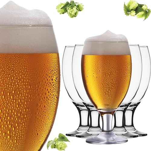 PLATINUX Juego de 6 vasos de cerveza, 500 ml (máx. 610 ml)