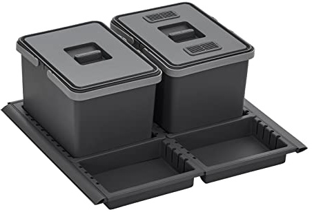 Soptunna Draw 12+12L Soptunna med lock sopsystem för utdrag bredd 60 cm från SOTECH