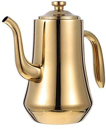 1Pc Kettle Stainless Steel Stovetop Teapot gooseneck watering can soy sauce pourer Olive vinegar pourer pot oil vinegar cruet Pot metal oil dispenser heating large teapot