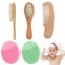 5pcs Baby Hair Brush, Baby Brush, Baby Brush and Comb Set Newborn, Baby Comb, Toddler Hair Brush, Baby Brush Set, Cradle Cap Comb, Cradle Cap Brush, Baby Scalp Brush, for Newborns & Toddlers