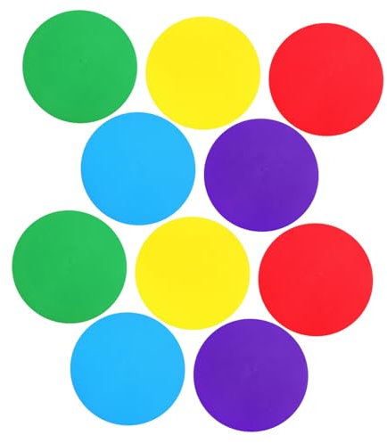 PAMINGONO 10stücke Teiliges Runde Marker Für Fußball Und Basketballtraining rutschfeste Bunte Markierungsscheiben Für Agilitätstraining Und Übungsfelder