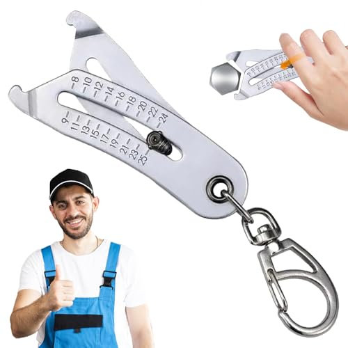 svpfuo Misuratore di filettatura, Calibro del filo, Strumenti di misurazione dei filetti, Calibro portatile per filettature, adatto per verificare l'accuratezza delle dimensioni delle filettature