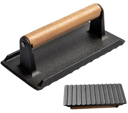 Prensa para Parrilla para Cocinar - Peso Pesado para Carne, Prensa para Plancha De Hierro Fundido | Durables BBQ Grill Press Peso De Tocino, Prensa De Carne para Panini Sándwiches Hamburguesas Y