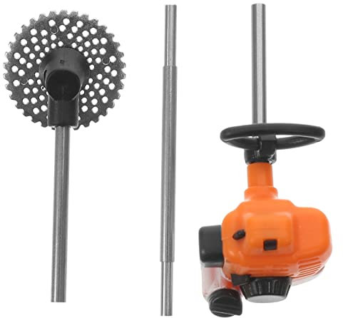 VICASKY Realistic Pvc Miniature Lawn Mower Model 1:12 Scale Small Toy Mower for Dollhouse Decor