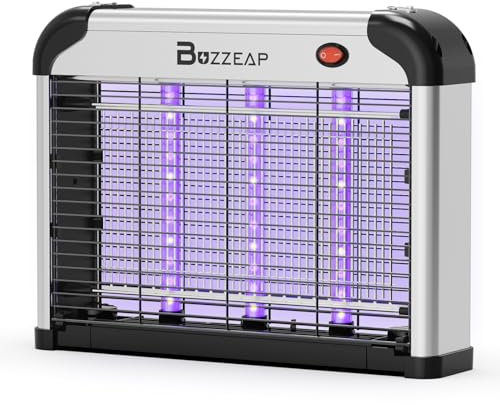 Lampe Anti-Moustiques Électrique 4200V, avec Double Onde UV 365+395nm - Piège à Moustiques et Mouches sans Produit Chimique, Inodore, Insecticide Électrique pour Intérieur