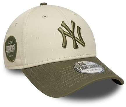 New Era New York Yankees MLB Sidepatch 9Forty Cap Beige Olivgrün - One-Size