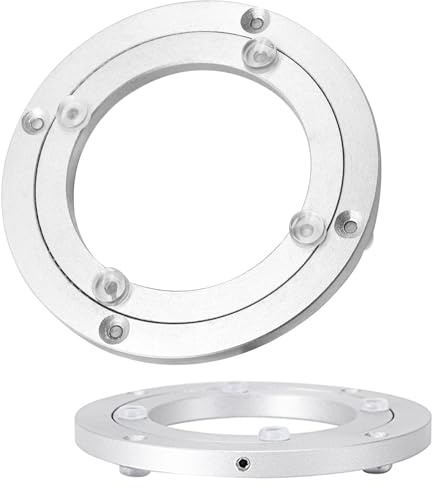 VAYEODEYU Tisch-Aluminium-Drehteller, Aluminiumlegierung Schwenkbarer Drehteller Drehlager Lazy Susan Mehrere Größen(6 inches (150mm))