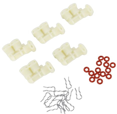 GEERYZHE F Shaped Fluid Connector Kit for Coffee Machines - 5 Connectors, 15 Clamps, 15 Silicone Rings - Universal Coffee Machine Hose Replacement Parts