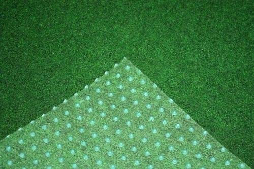Rasenteppich Kunstrasen Premium grün weich Meterware, verschiedene Größen, mit Drainage-Noppen, wasserdurchlässig (400x150 cm)