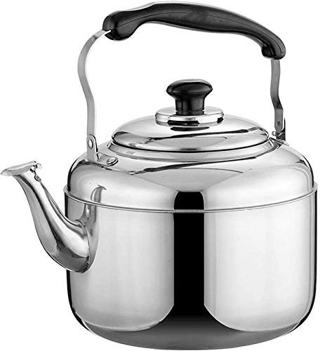 JWXQY Bouilloire Sifflante d'acier Inoxydable, Bouilloire 4L / 5L / 6L / 7L / 8L / 10L Cuiseur Gaz Grande Capacité Bouilloire Ménage épaissie Suitable for All Types