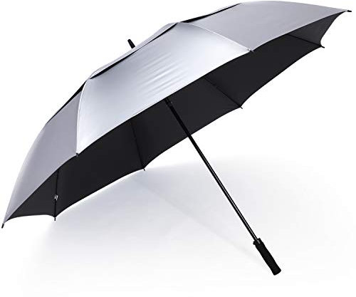 G4Free 72 Inch UV-Schutz Winddicht Sonnen- und Regenschirm Golfschirm Autorisches Öffnen Doppelbaldachin Belüftet Übergröße für Herren und Damen