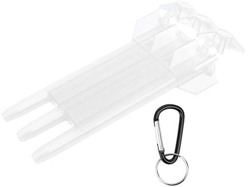 Dartfodral, professionell dartförvaringslåda 3 ärmar lätt att bära Universal bärbar högkvalitativ ABS för alla typer av dart för utomhusbruk(Transparent white)