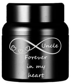 Mini urne funéraire en forme de cœur pour cendres humaines - Solide et étanche - Urne commémorative pour oncle famille Forever in My Heart