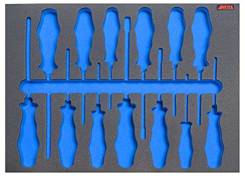 APTEX Schaumeinlage passend für Wera Schraubendreher, Schraubmeißel Big Pack 900 Kraftform 13 teilig 300x400x35mm